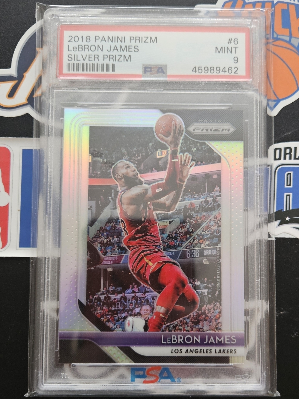 Panini LeBron James Silver Prizm Basketball Card - Red, Silver, Purple